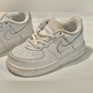 NIKE SNEAKERS AF1 7C TODDLER BOYS KIDS 7 C ALL WHITE